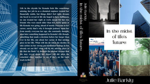Full cover design for In the Midst of Life's Future — front and back cover by AMC Publishers at physi-tualcapital.com