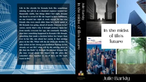 Full cover design for In the Midst of Life's Future — front and back cover by AMC Publishers at physi-tualcapital.com