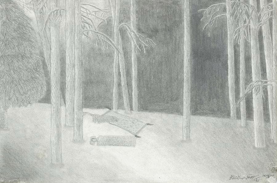 The Cold Vision by Austin M. Collings — Pen & ink on paper, 2023